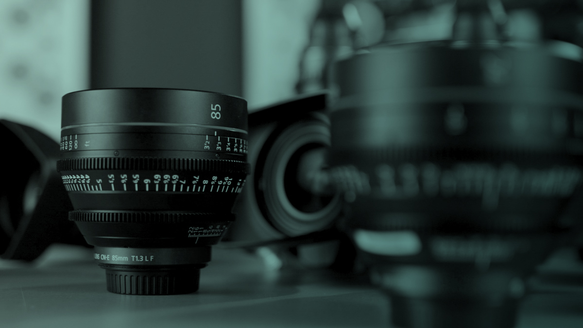 Image of professional cine camera lenses.
