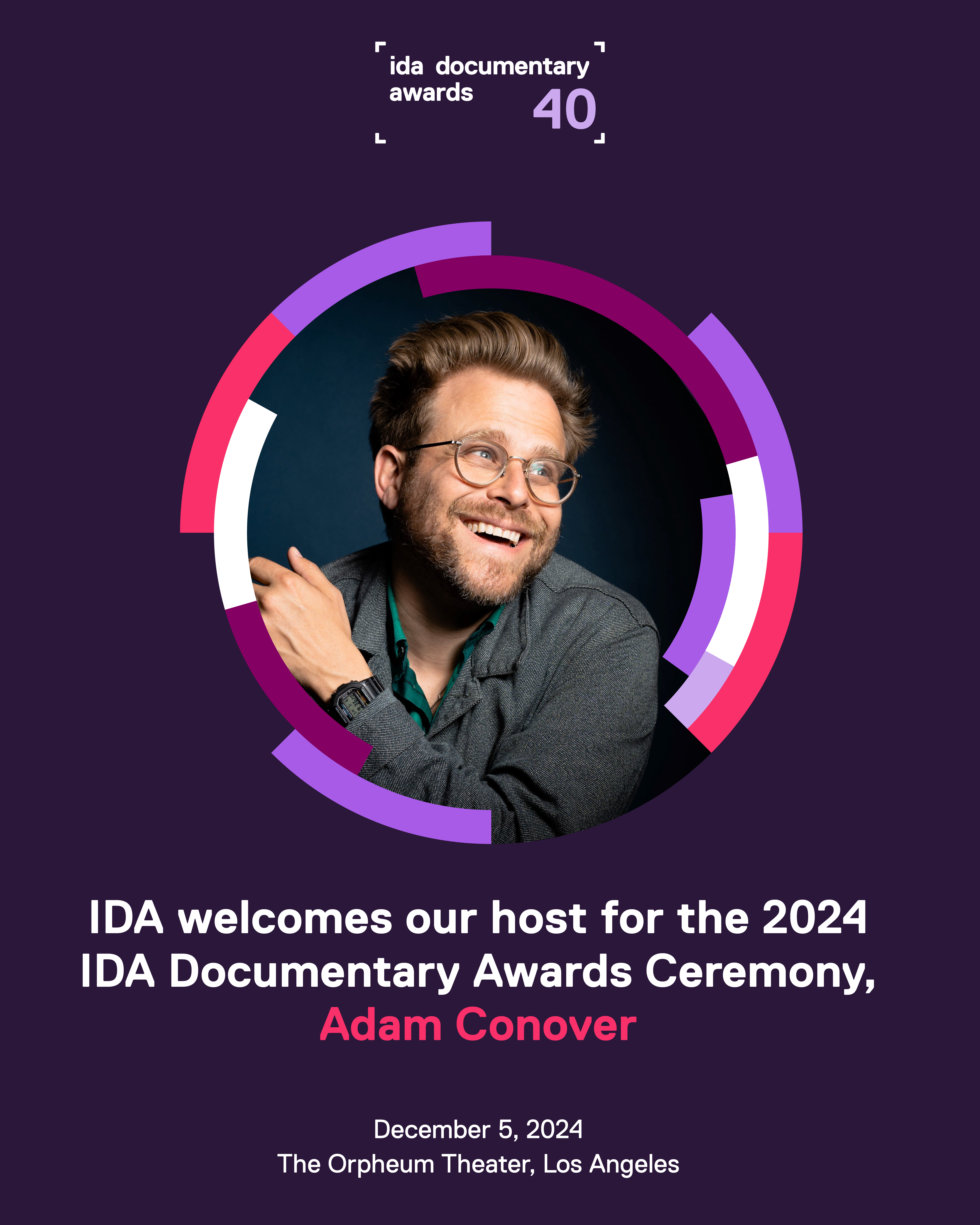 IDA welcomes our 2024 IDA Documentary Awards Host: Adam Conover