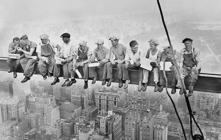 The famous photo <em>Men at Lunch</em>, from Ric Burns’ <em>New York: A Documentary Film</em>