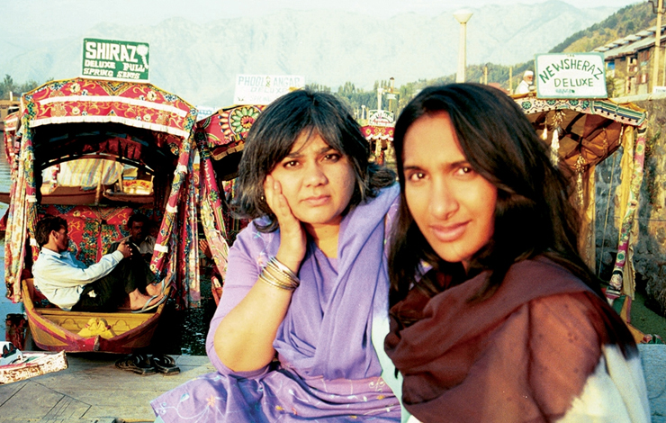 Filmmakers Geeta Patel (left) and Sanain Kheshgi, whose Project 'Kashmir' was part of the Tribeca All Access program, in Kashmir.