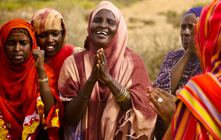 Women celebrate in Somaliland. From <em>Half the Sky</em> (Dir.: Maro Chermayeff)