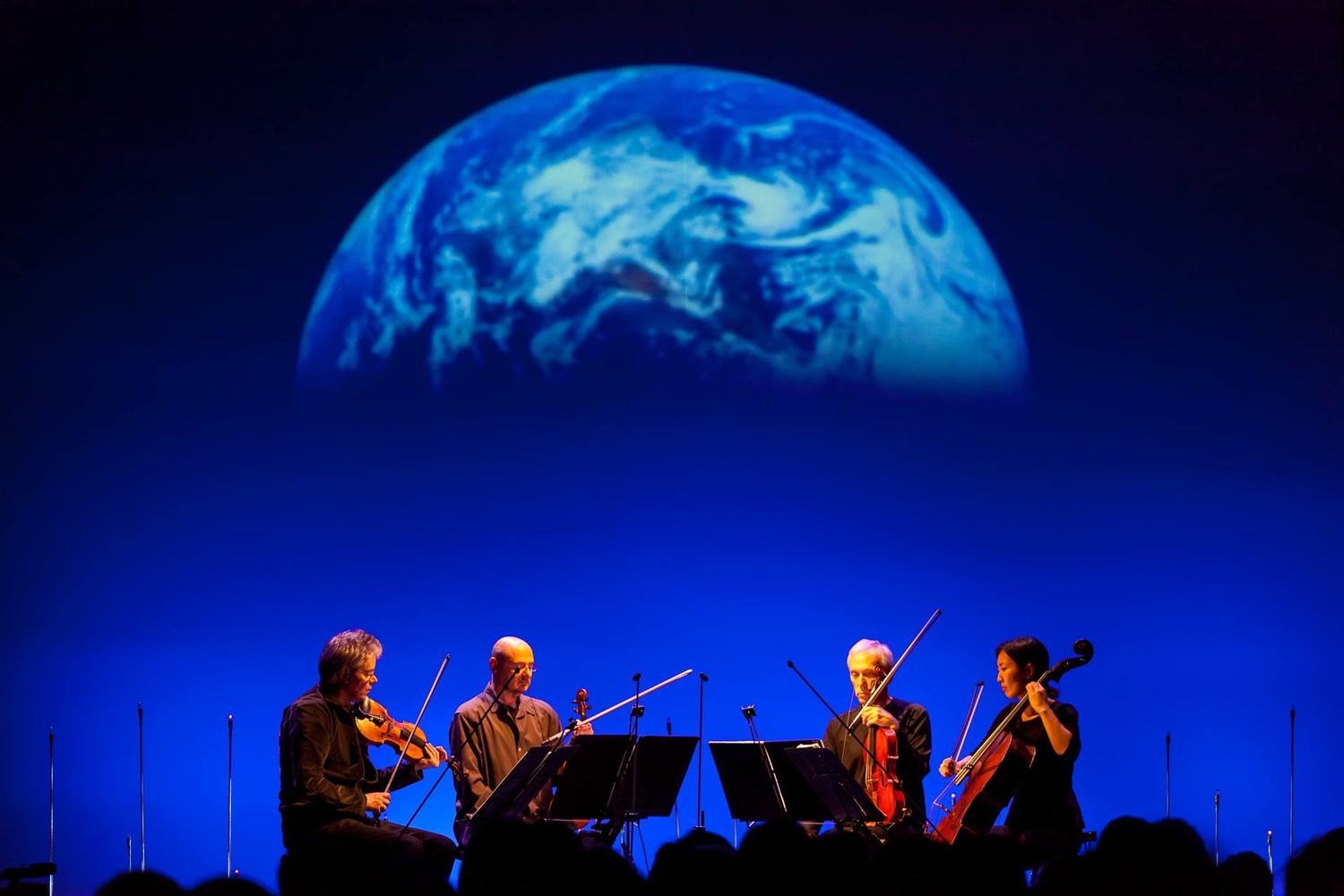 The Kronos Quartet performing in Krakow, Poland in 2014. Photo: Wojciech Wandzel