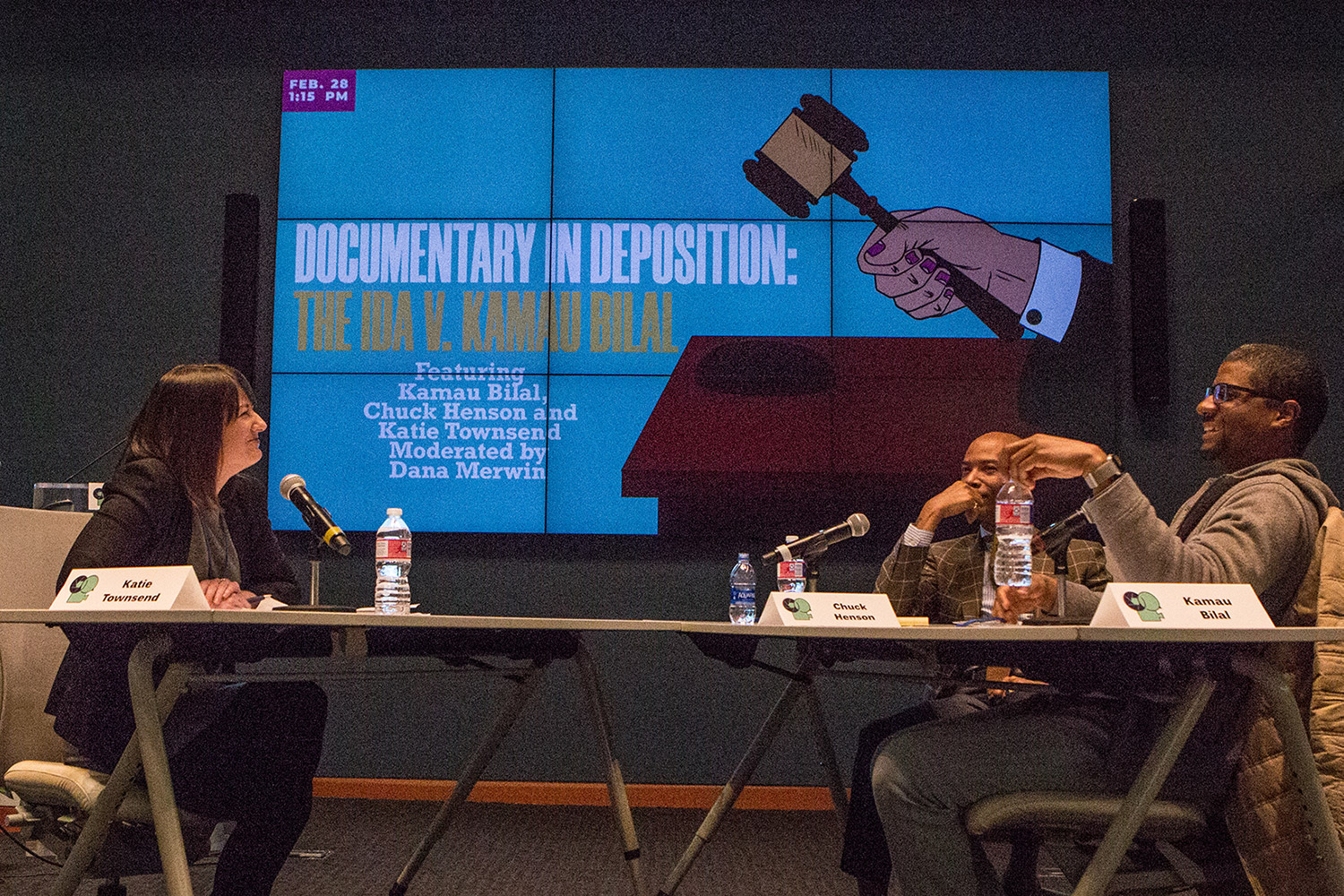 IDA presented a mock deposition at the 2019 Based on a True Story conference. Photo: Alan Goforth