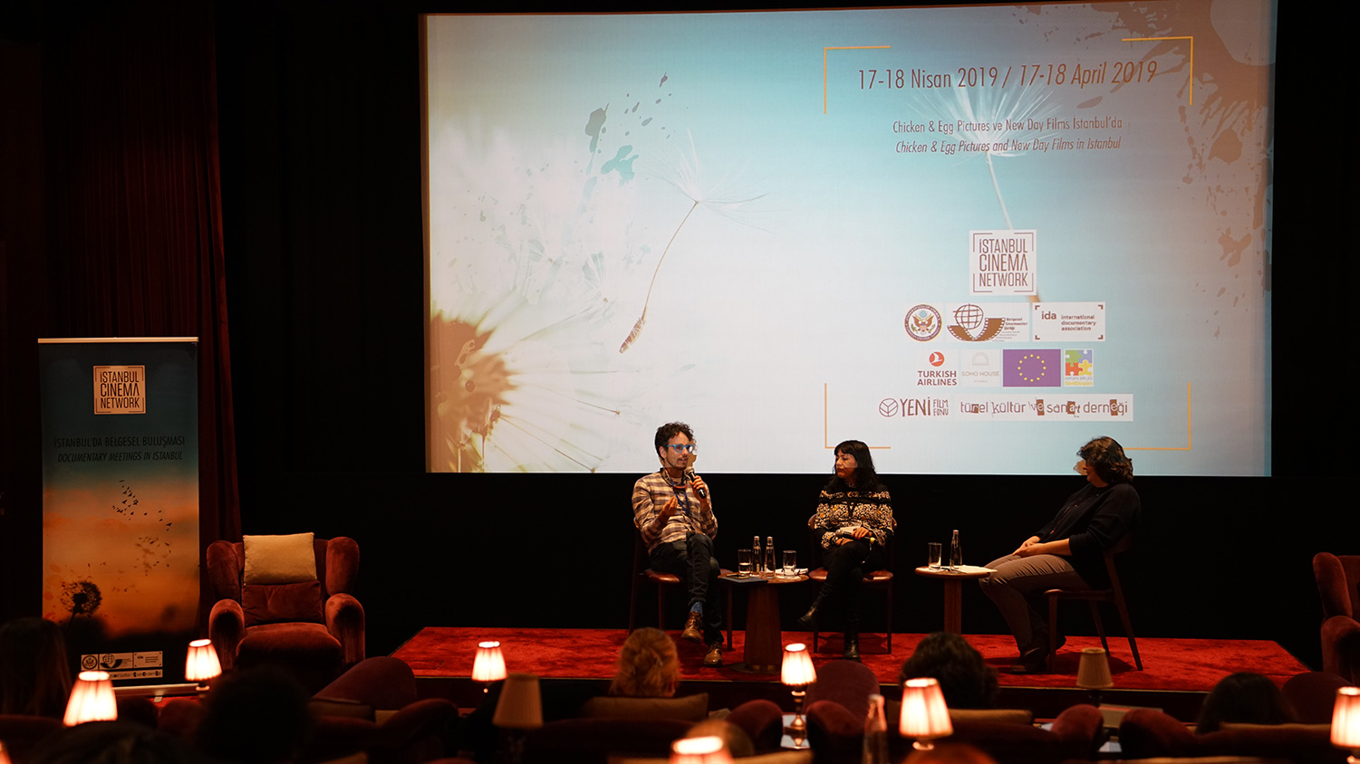 Istanbul Cinema Network’s panel discussion with Jonathan Skurnik, New Day Films, and Lucila Moctezuma, Chicken and Egg.