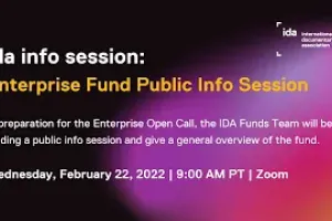 IDA Enterprise Documentary Fund Production Grant 2023 Public Info Session Thumbnail