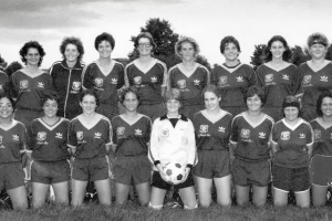Team photo of Schwaben Women's Soccer Team 1980