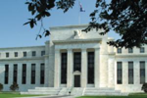 The white stone building of the Federal reserve