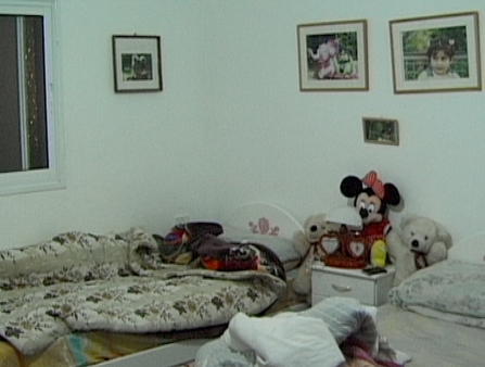 An empty children's room, with a stuffed animals on the beds and dresser.