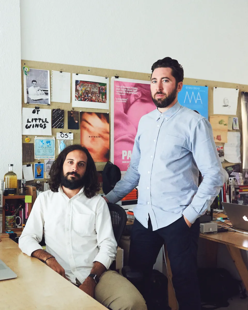 Sebastian Pardo and Riel Roch-Decter in an office setting