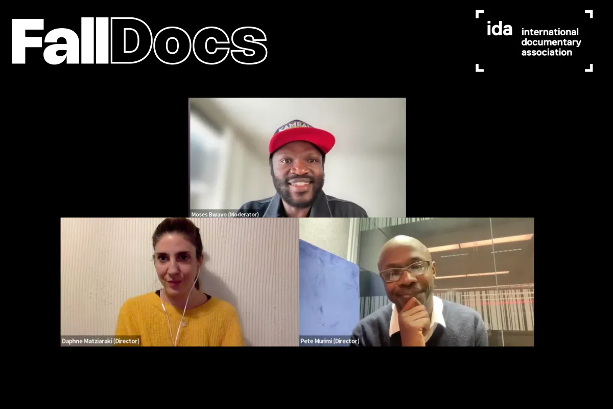 The Battle for Laikipia Q&A conversation features directors Daphne Matziaraki and Peter Murimi, moderated by documentarian Moses Bwayo. 