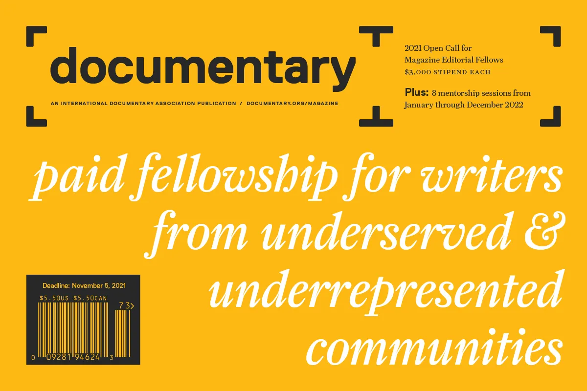 2021 Open Call for Documentary Magazine Editorial Fellows