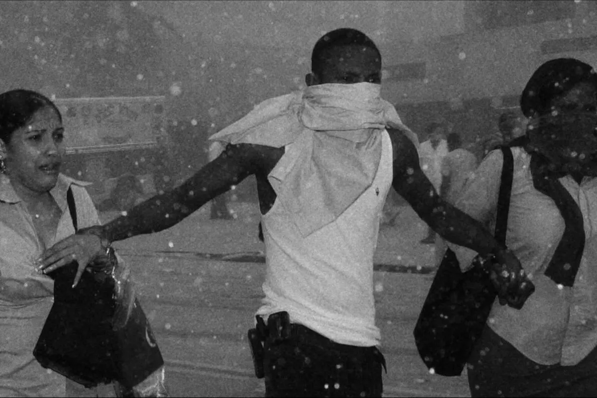 Survivors of the attack on the World Trade Center, covered in dust and debris. Image from Brian Knappenberger’s ‘Turning Point: 9/11 and the War on Terror’ Courtesy of Netflix