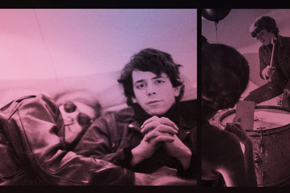 A black and white dual panel screen with several pictures of white men with dark hair.