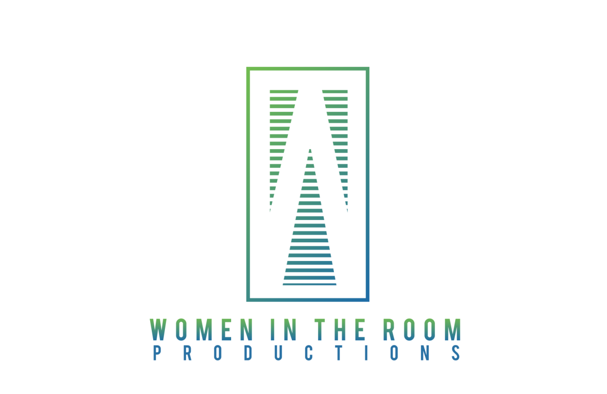 A green-blue gradient logo reading Women in the Room Productions
