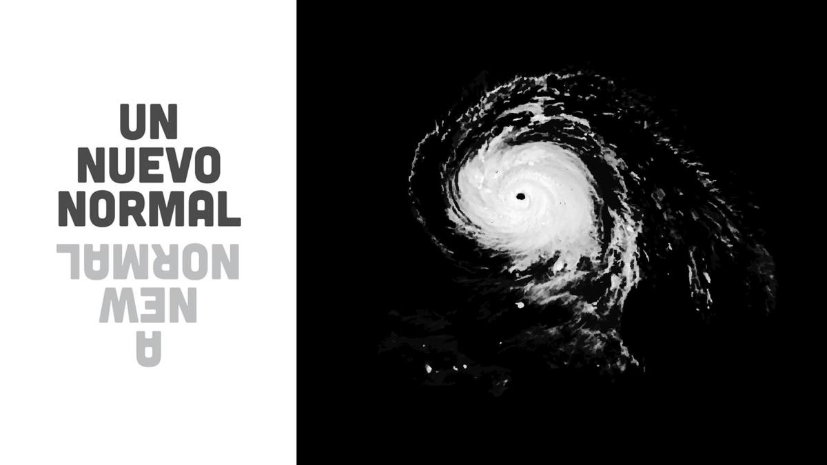 black and white picture of a hurricane from space.