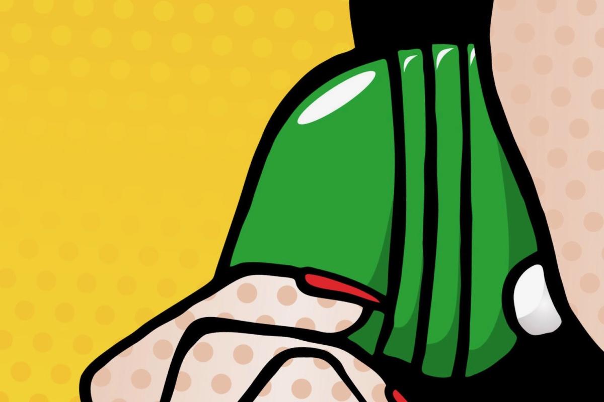 Promotional poster for "The Call": A pop-art style animation shows a closeup of a white woman's hand holding a green telephone receiver to her ear.