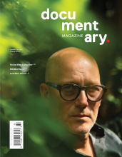 Documentary Magazine Fall/Summer 2024 Issue Cover with a portrait of filmmaker Bill Morrison 