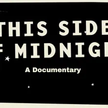 Black screen with stars and white text reading 'This Side of Midnight'