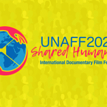 UNAFF logo on a yellow background