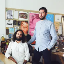 Sebastian Pardo and Riel Roch-Decter in an office setting