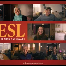 Collage of 11 different people smiling at the camera.