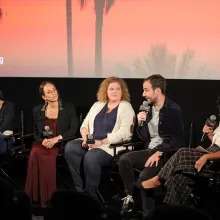 Blink Q&A conversation featuring Co-director Edmund Stenson, Producers Melanie Miller and Diane Becker, and RP consultant Jamiee Kadish, moderated by Variety's Jenelle Riley.