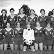 Team photo of Schwaben Women's Soccer Team 1980