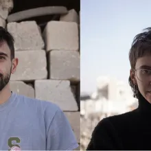 Filmmakers Yuval Abraham and Rachel Szor, directors of NAZA