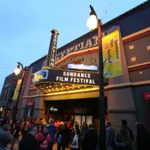 The marquee of the Egyptian Theatre, one of the venues of the Sundance Film Festival