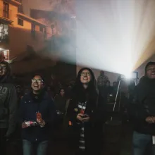 A crowd gathers at one of Ambulante’s many activities and screenings through the years. Photo courtesy of Delia Martinez.