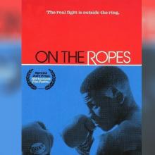A red-and-blue movie poster from Nanette Burstein and Brett Morgen's 'On The Ropes'