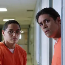 Actors Maynor Alvarado and Manuel Uriza, from Alex Rivera and Christina Ibarra's 'The Infiltrators.' Uriza portrays Claudio Rojas, who was deported in 2019. Courtesy of Alex Rivera.