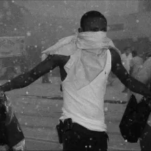 Survivors of the attack on the World Trade Center, covered in dust and debris. Image from Brian Knappenberger’s ‘Turning Point: 9/11 and the War on Terror’ Courtesy of Netflix