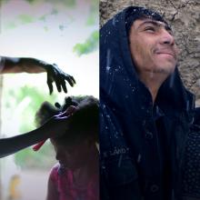 A collage of stills from two IDA Grantee Shorts.