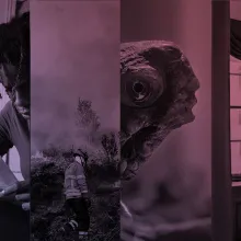 A collage of stills from four TIME Studios shorts.