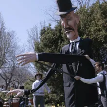 anti-socialist activists use large figuring of a socialists to push their rhetoric