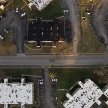 birds eye view of a street